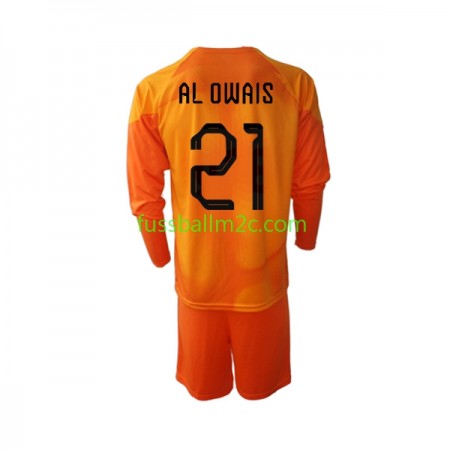 Fußballtrikots Saudi-Arabien Mohammed Al-Owais 21 Torwart Kinder Auswärts Trikotsatz WM 2022 Langarm Fußballtrikots Saudi-Arabien Mohammed Al-Owais 21 Torwart Kinder Auswärts Trikotsatz WM 2022 Langarm